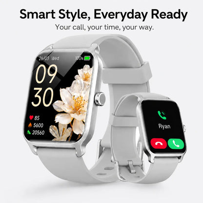 Smart Watch for Men and Women, 2.01" Touch Screen Lifestyle Watch with Message Reminder, Step Counter, Alarm, Timer, Music Control, Comfortable Strap, Compatible with Most Ios and Android Smartphones , Back to School Gift
