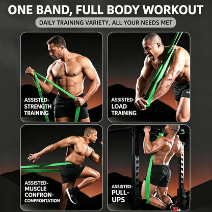 LHU Resistance Bands, Tough TPE 4-Pack Set for Athletic Training, Pull-Up Assistance & Strength Workouts - Unisex Workout Accessories, Resistance Band Workout