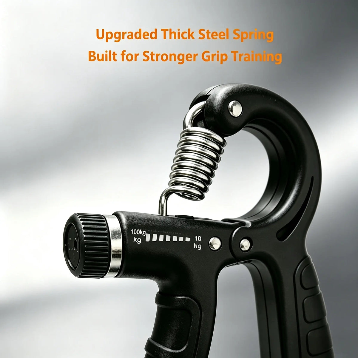 Adjustable Hand Grip Strengthener with Mechanical Counter, 22-220LB Resistance Forearm Trainer, Non-Slip Grip for Hand Strength Training