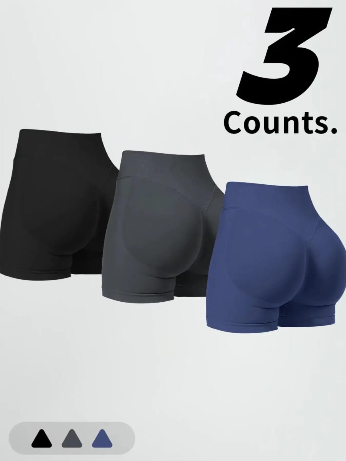 Women'S Multi-Piece Fitness Shorts, Seamless Stretch Tight Yoga Pants, High-Waisted Sun Protection, Tummy Control, Ideal for Workout & Casual Wear